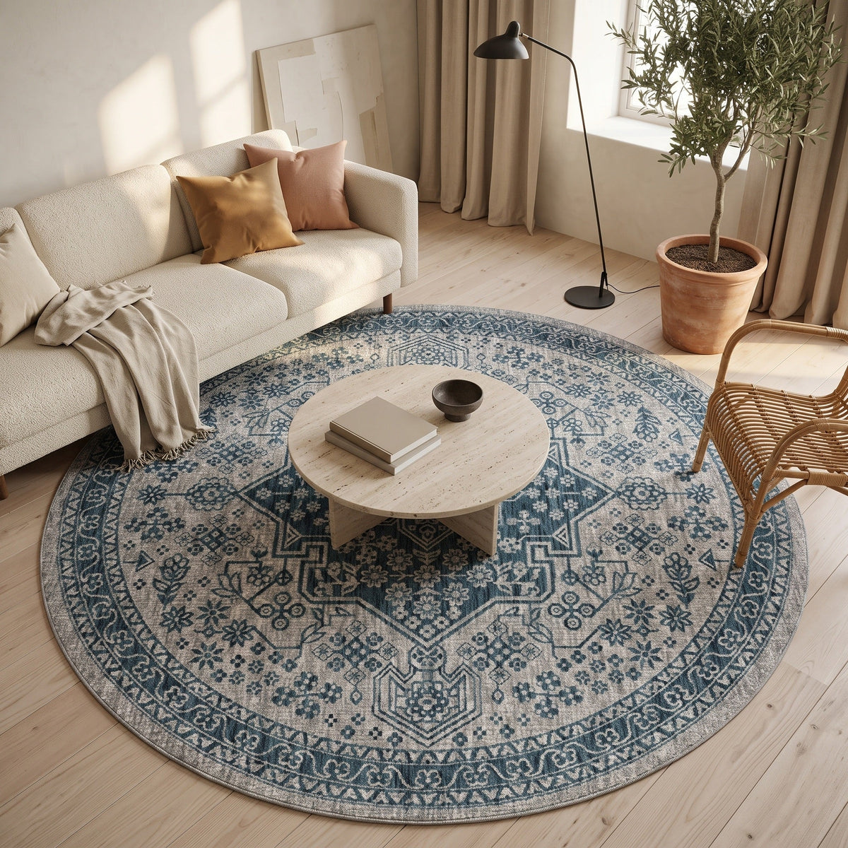 Tapis Salon Rond Lauriane