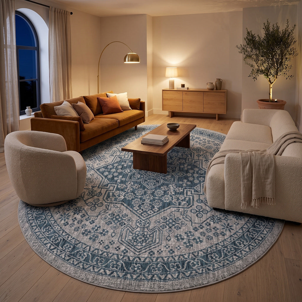 Tapis Salon Rond Lauriane