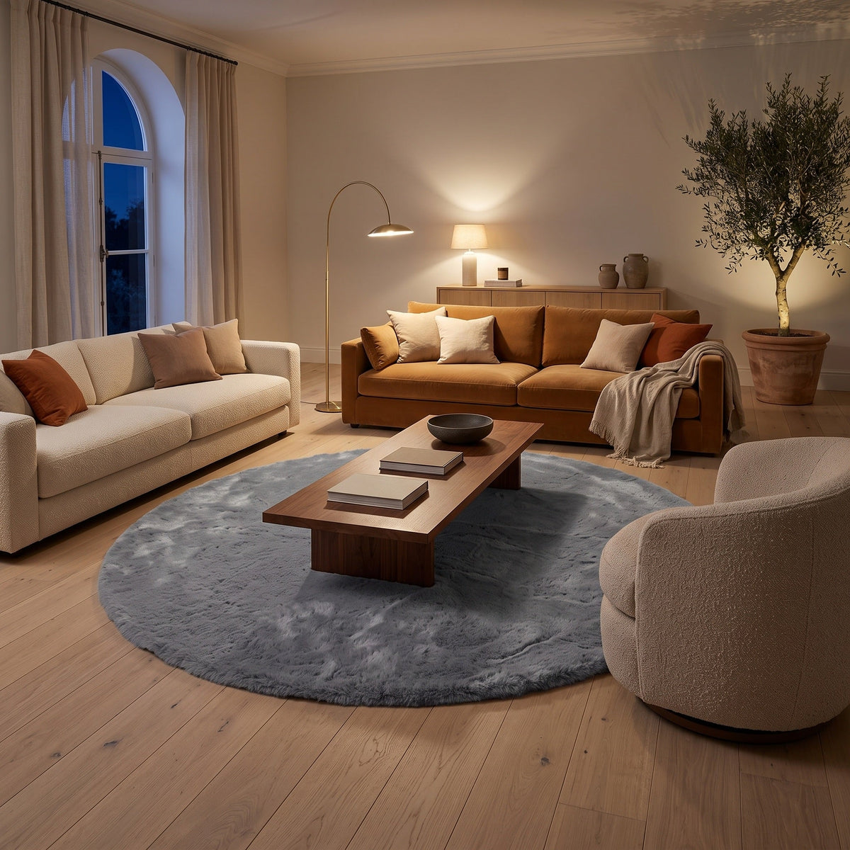 Tapis Salon Rond Manon