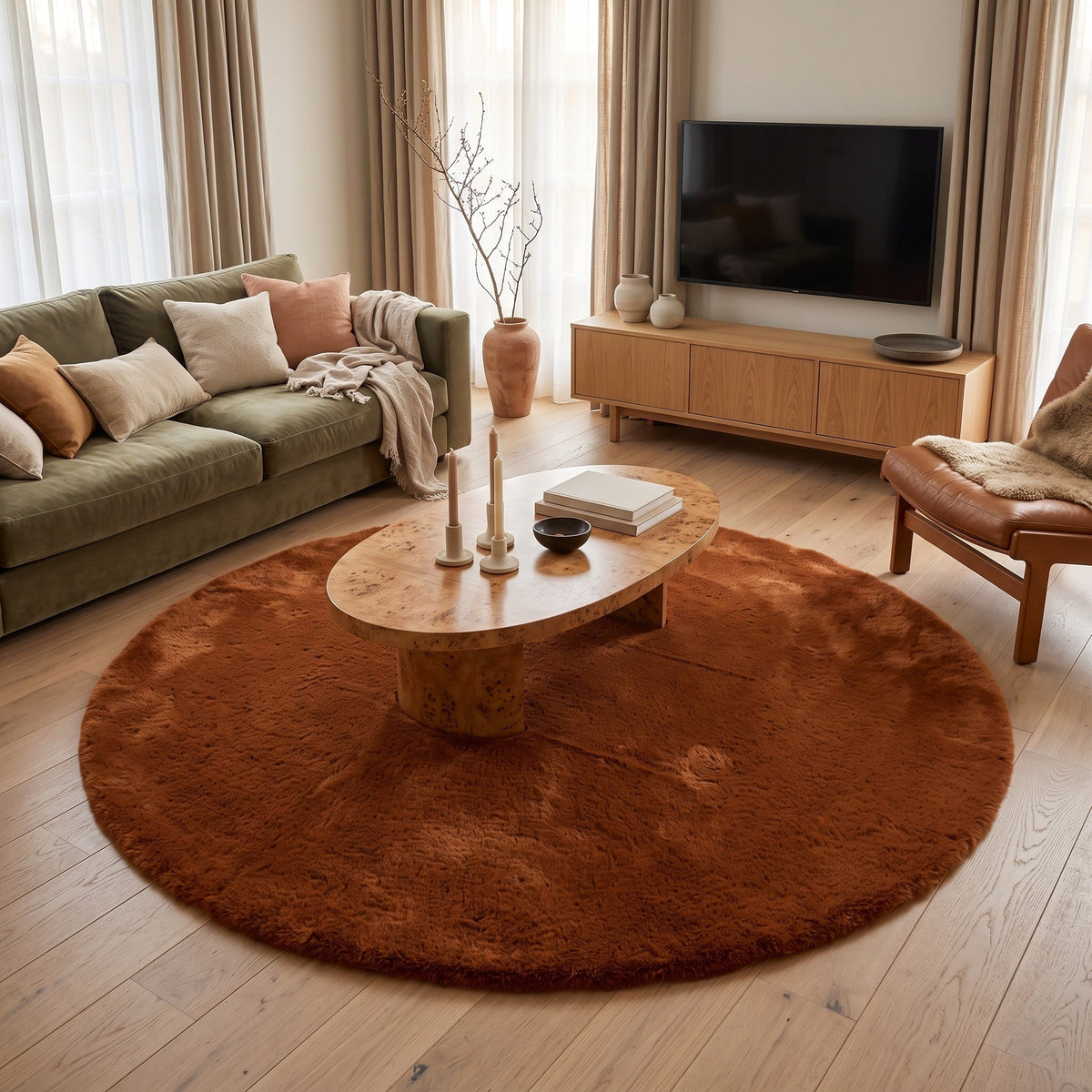 Tapis Salon Rond Mariette