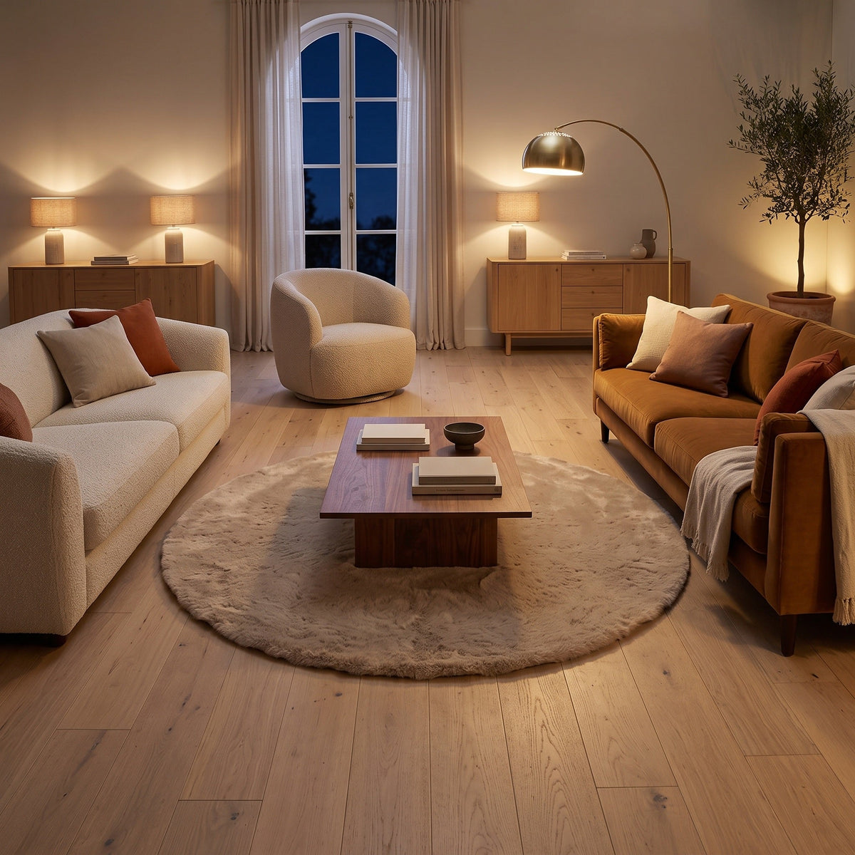 Tapis Salon Rond Marius
