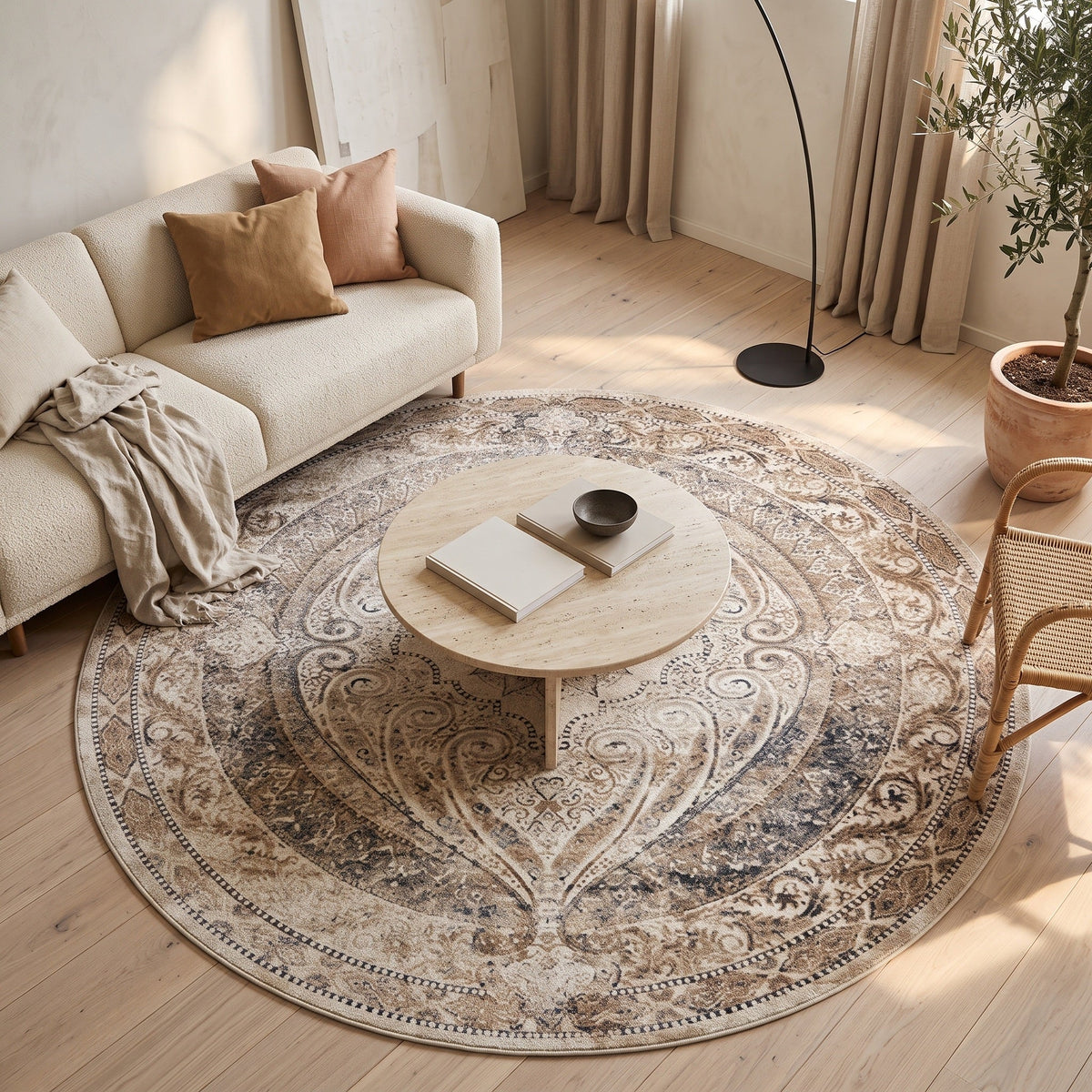 Tapis Salon Rond Maurille