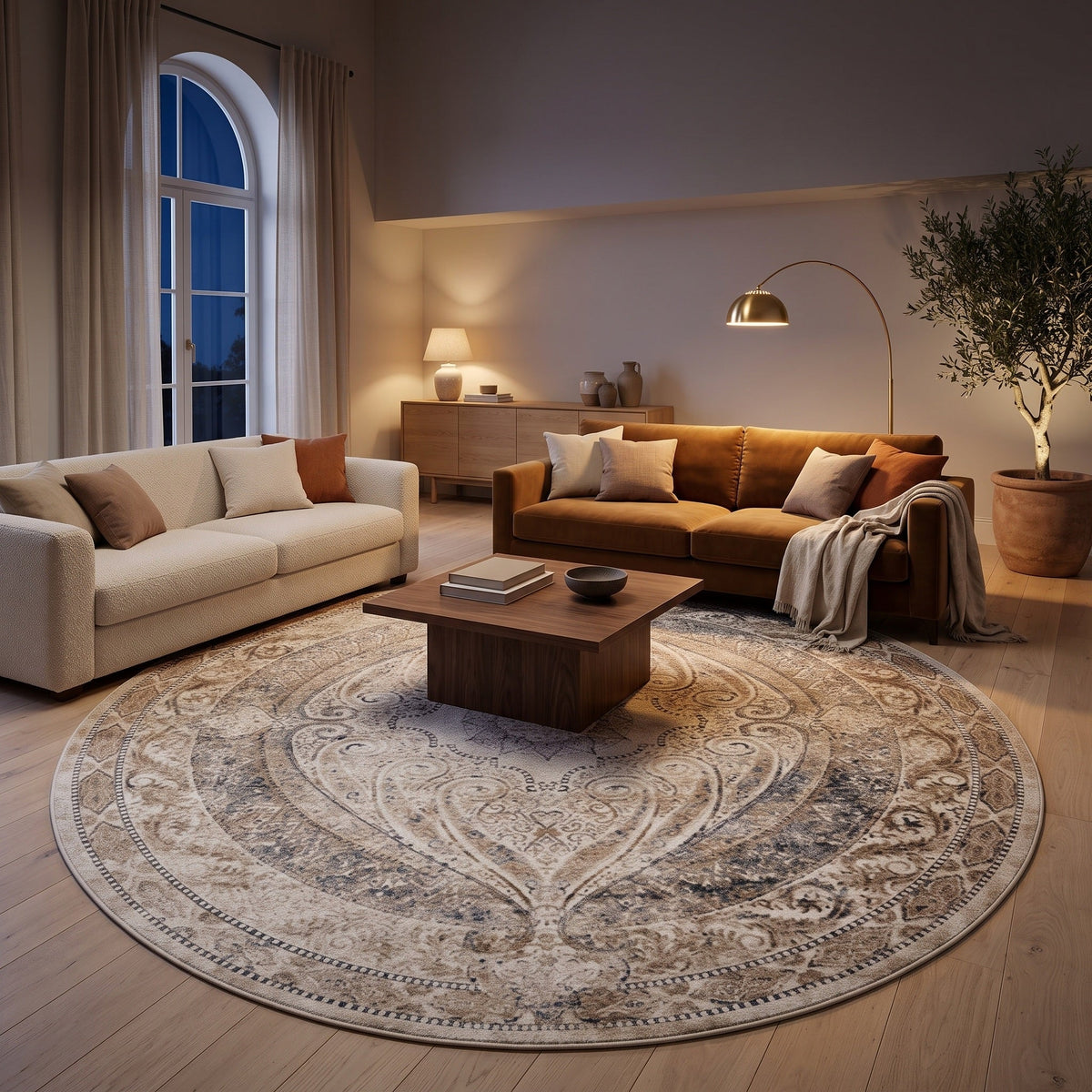 Tapis Salon Rond Maurille