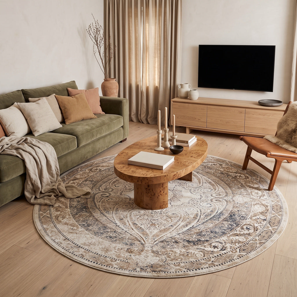Tapis Salon Rond Maurille
