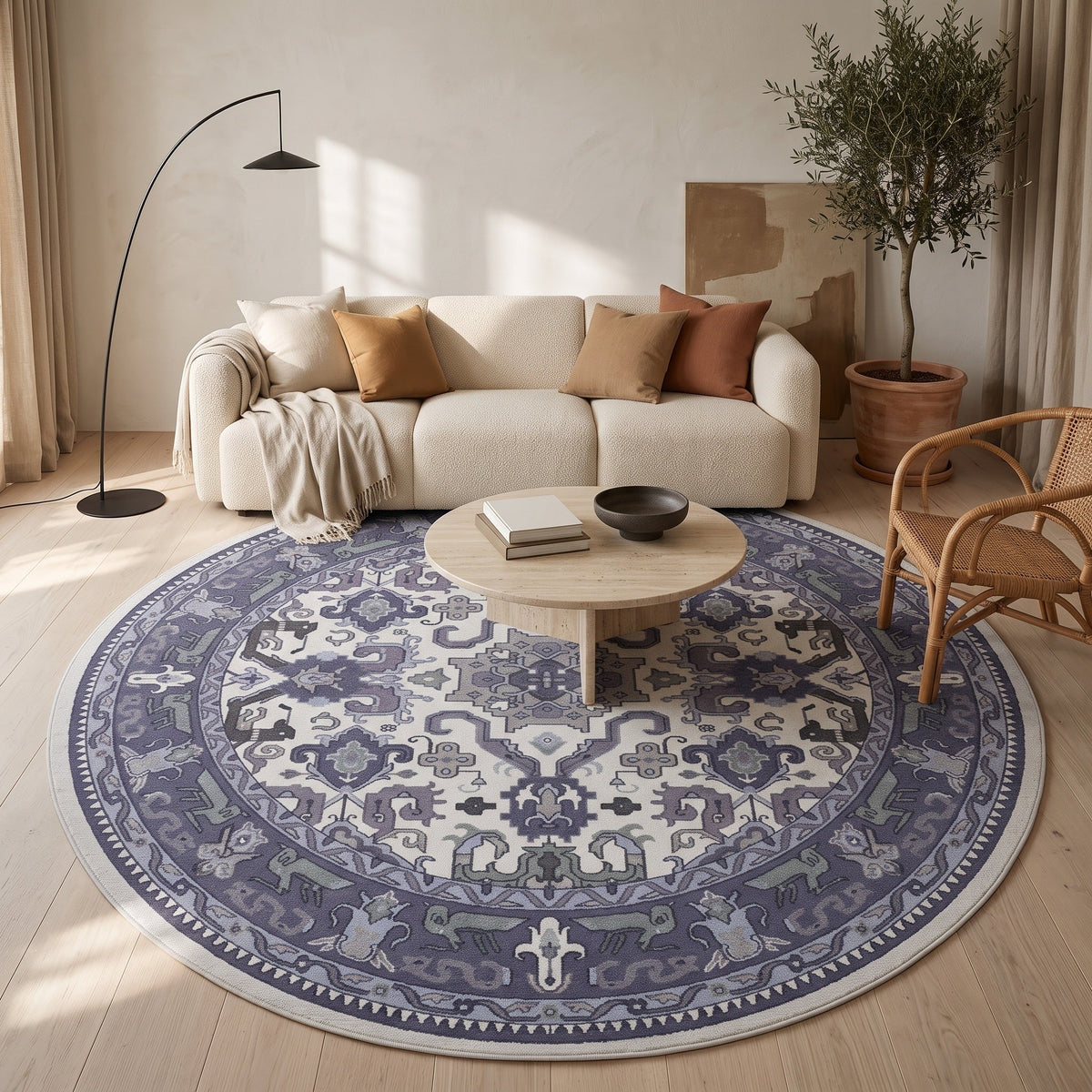 Tapis Salon Rond Odalric