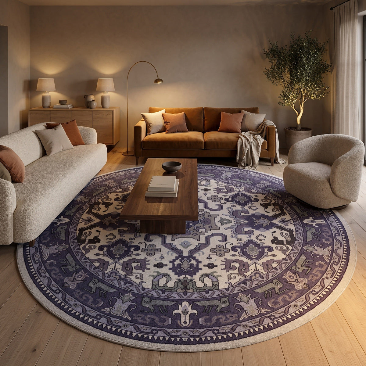 Tapis Salon Rond Odalric