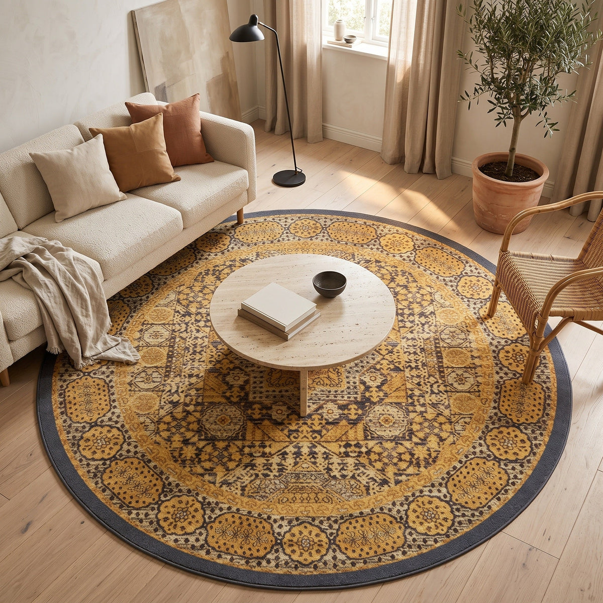 Tapis Salon Rond Quentine
