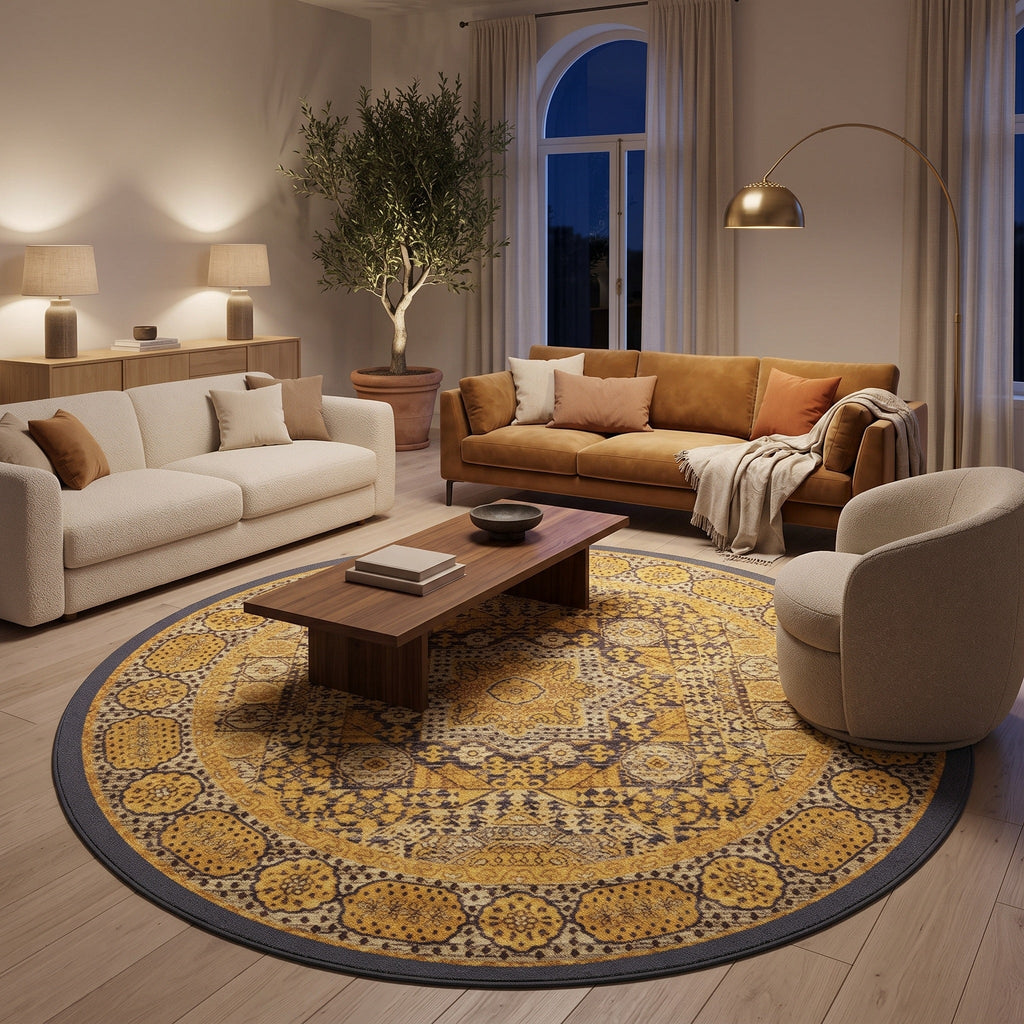 Tapis Salon Rond Quentine