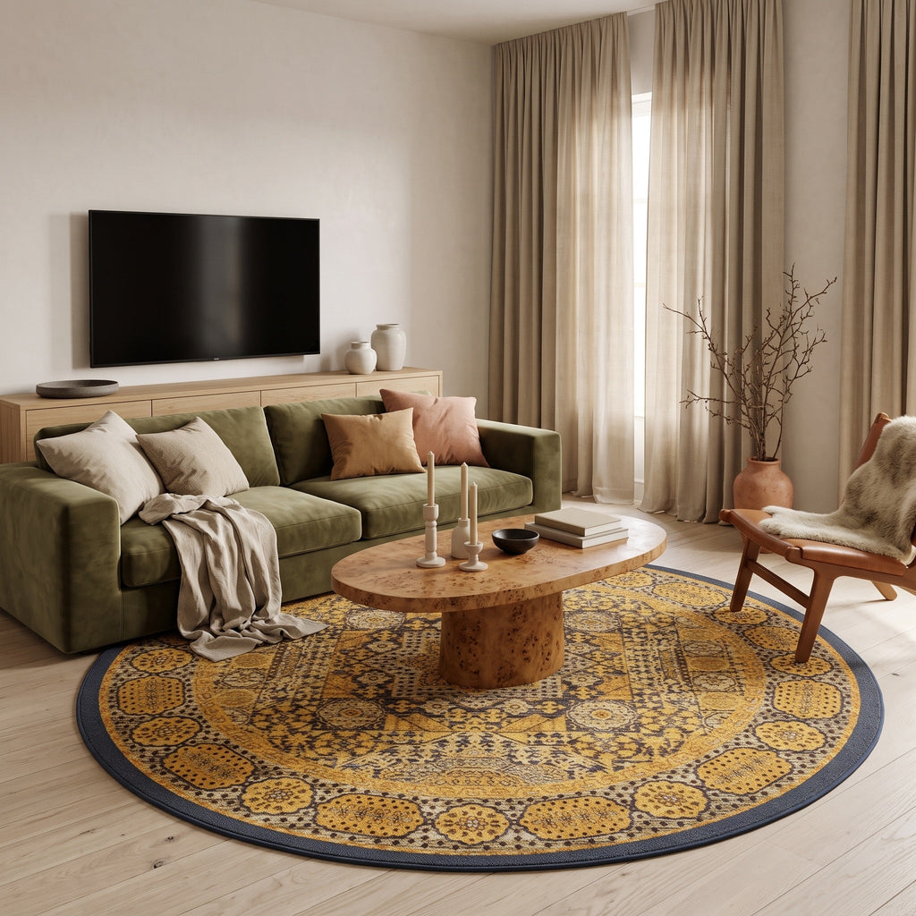 Tapis Salon Rond Quentine