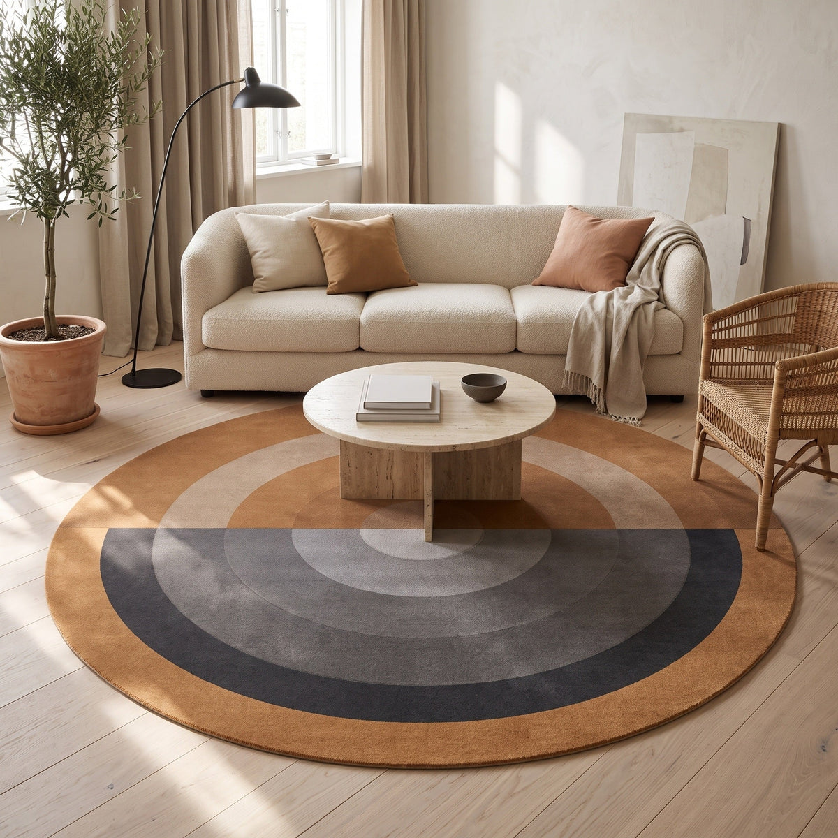 Tapis Salon Rond Sulpice