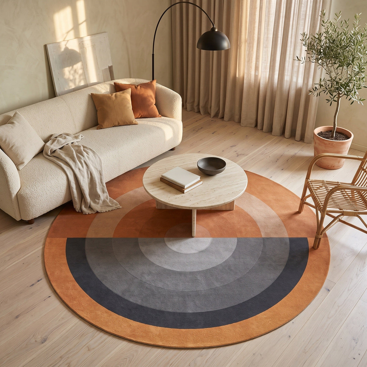 Tapis Salon Rond Sulpice