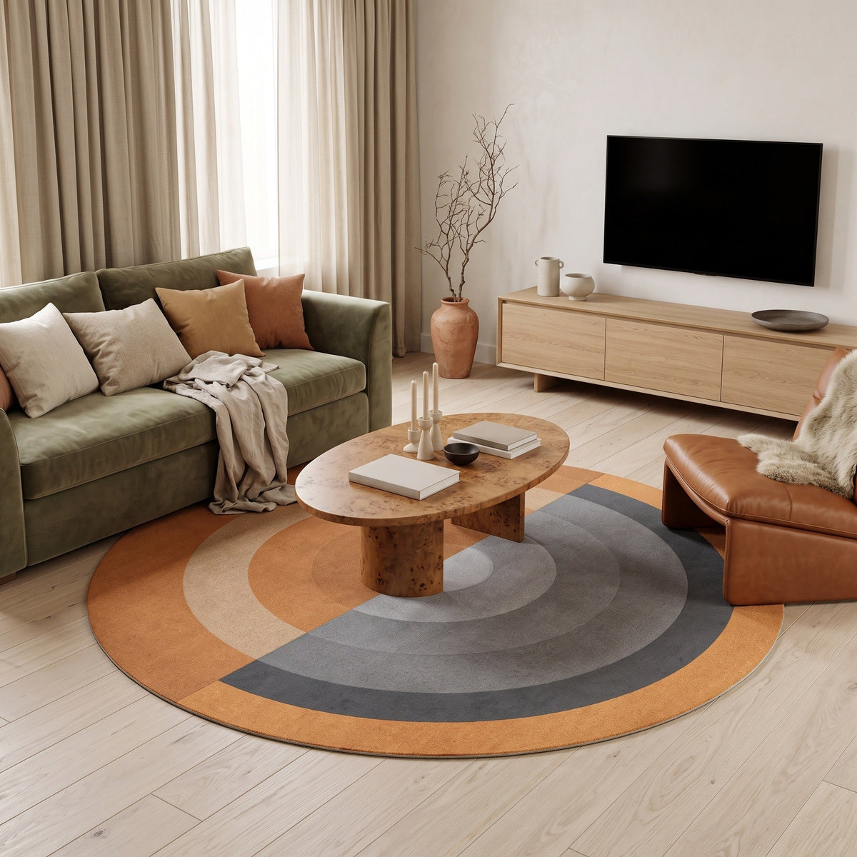 Tapis Salon Rond Sulpice