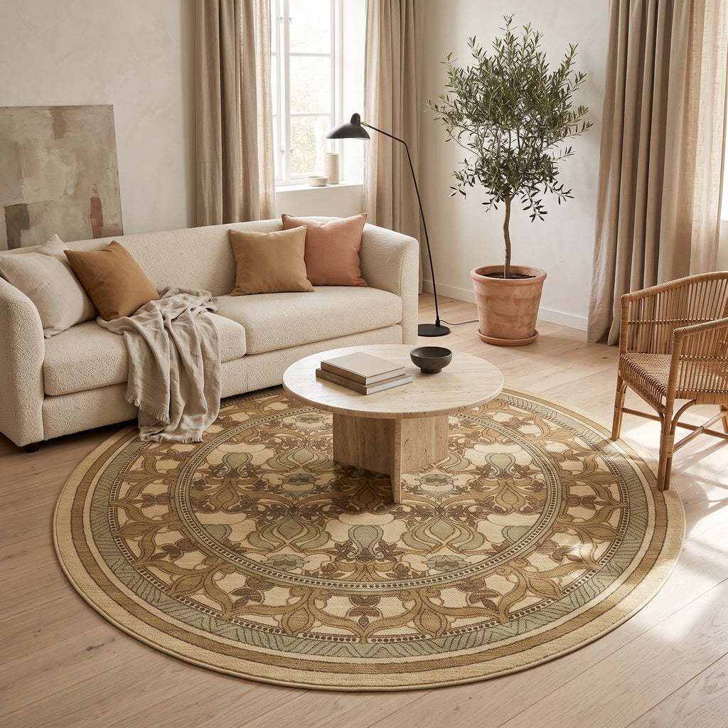 Tapis Salon Rond Sylvère