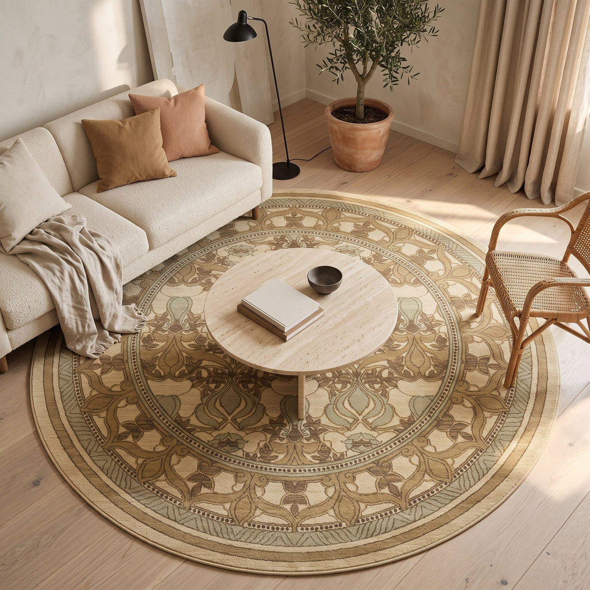 Tapis Salon Rond Sylvère