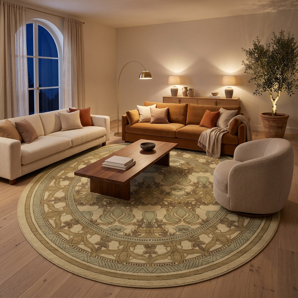 Tapis Salon Rond Sylvère