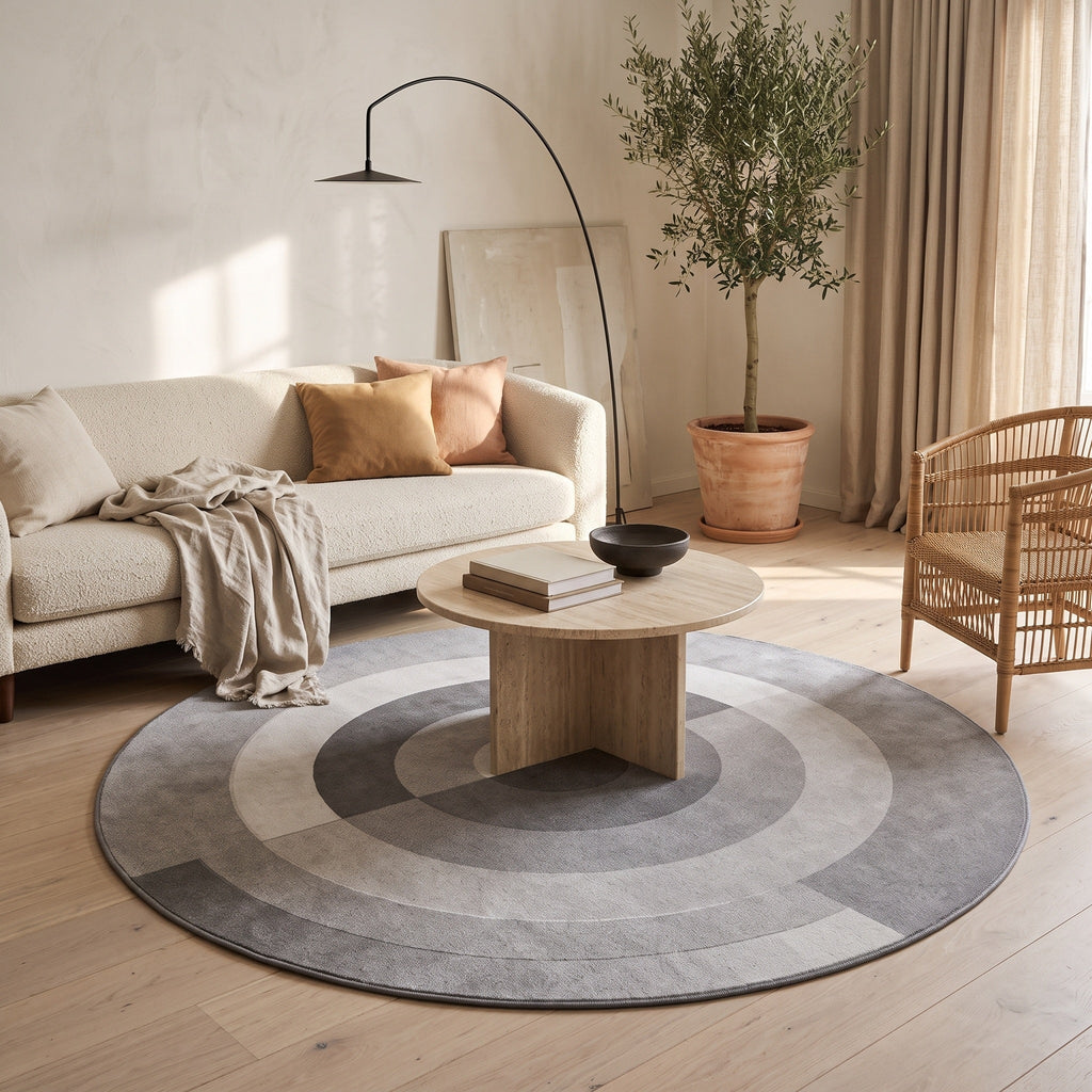 Tapis Salon Rond Sylvianne