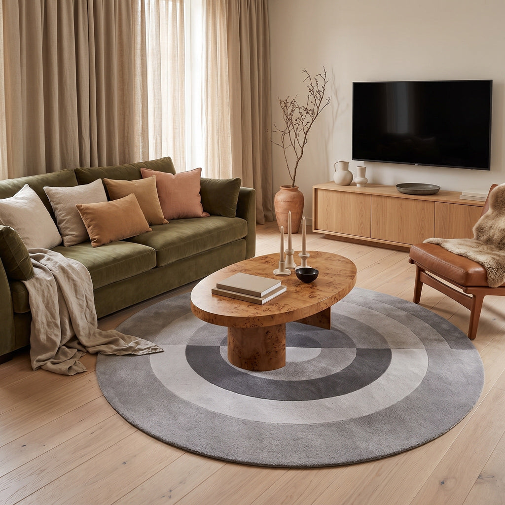 Tapis Salon Rond Sylvianne