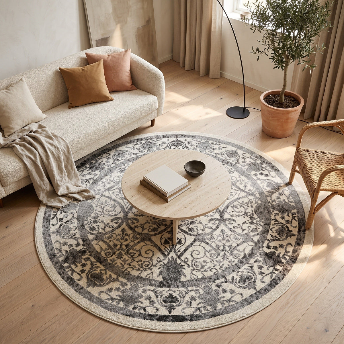 Tapis Salon Rond Théophane