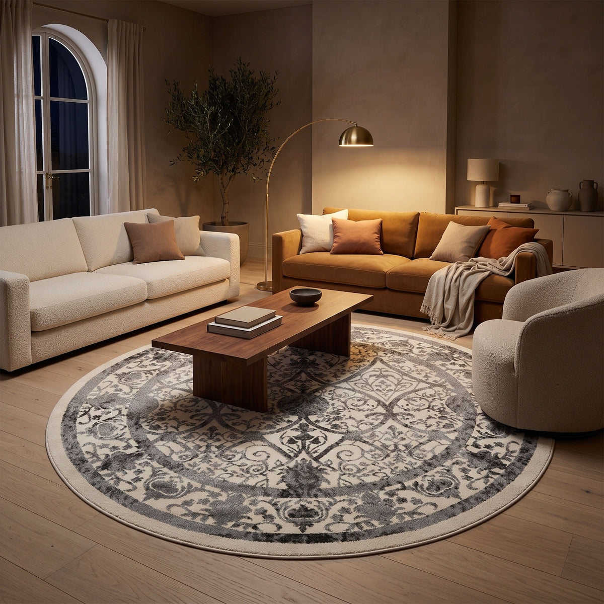 Tapis Salon Rond Théophane