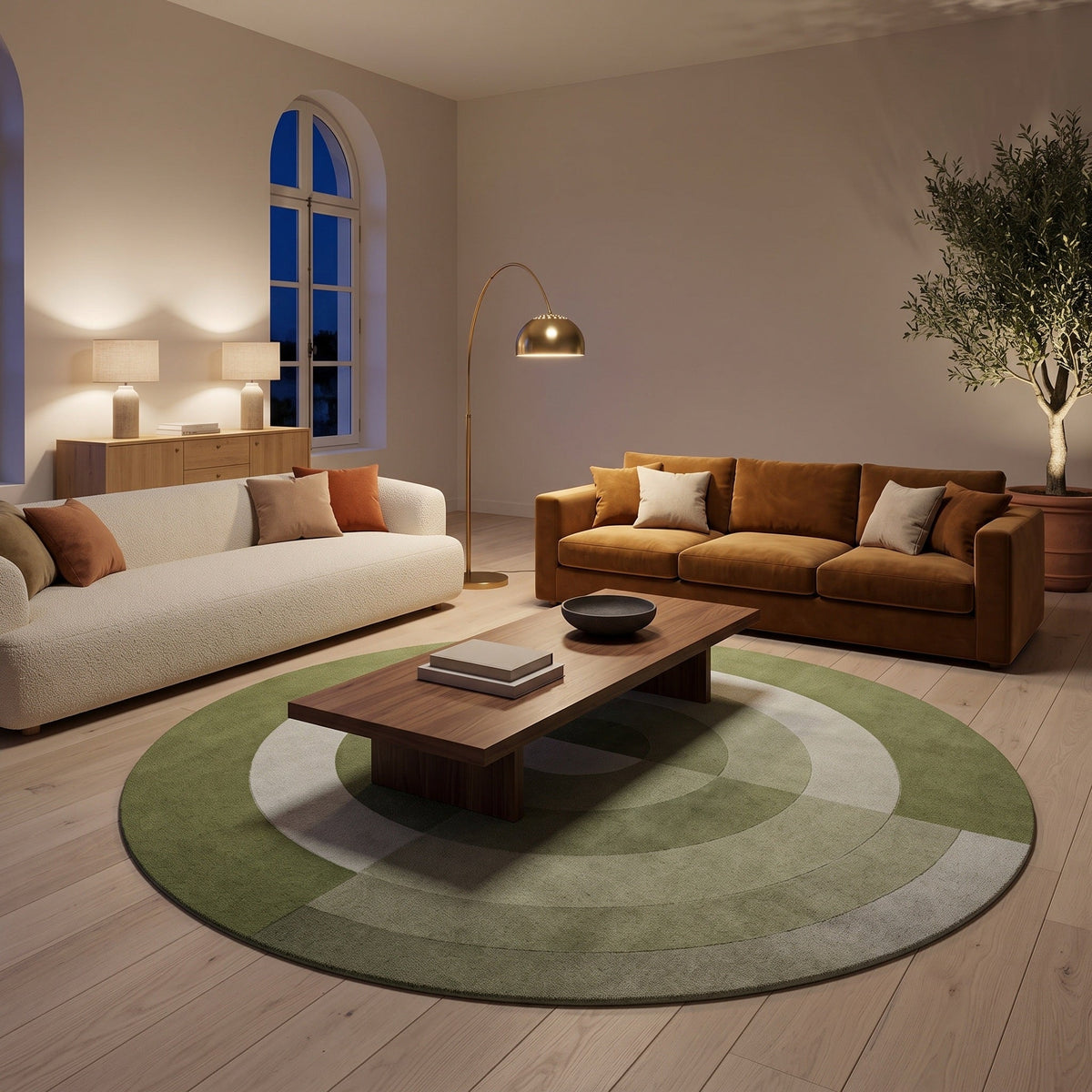 Tapis Salon Rond Valentine