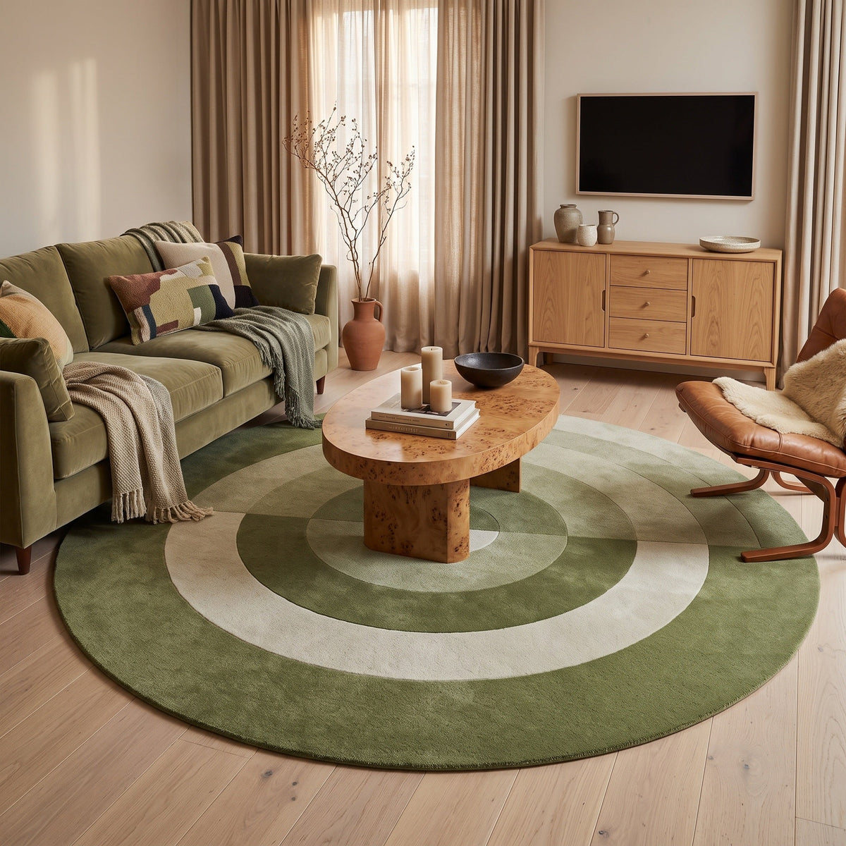 Tapis Salon Rond Valentine