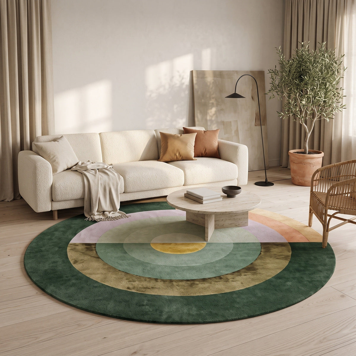 Tapis Salon Rond Vinciane