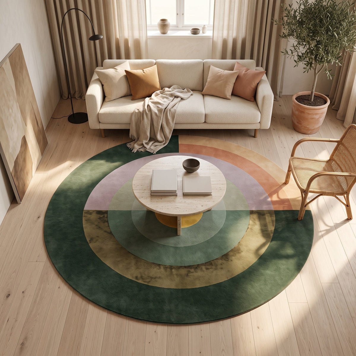 Tapis Salon Rond Vinciane