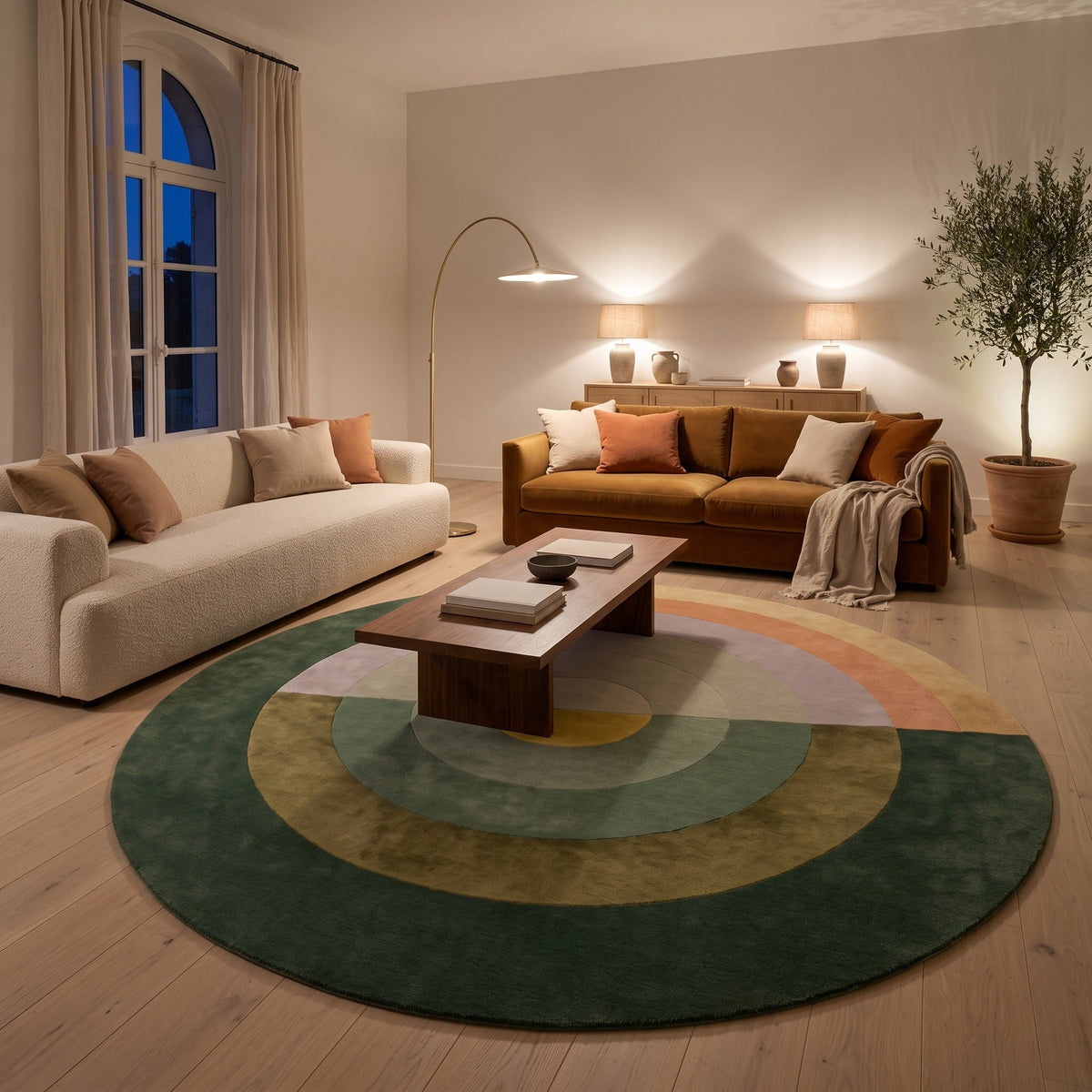 Tapis Salon Rond Vinciane