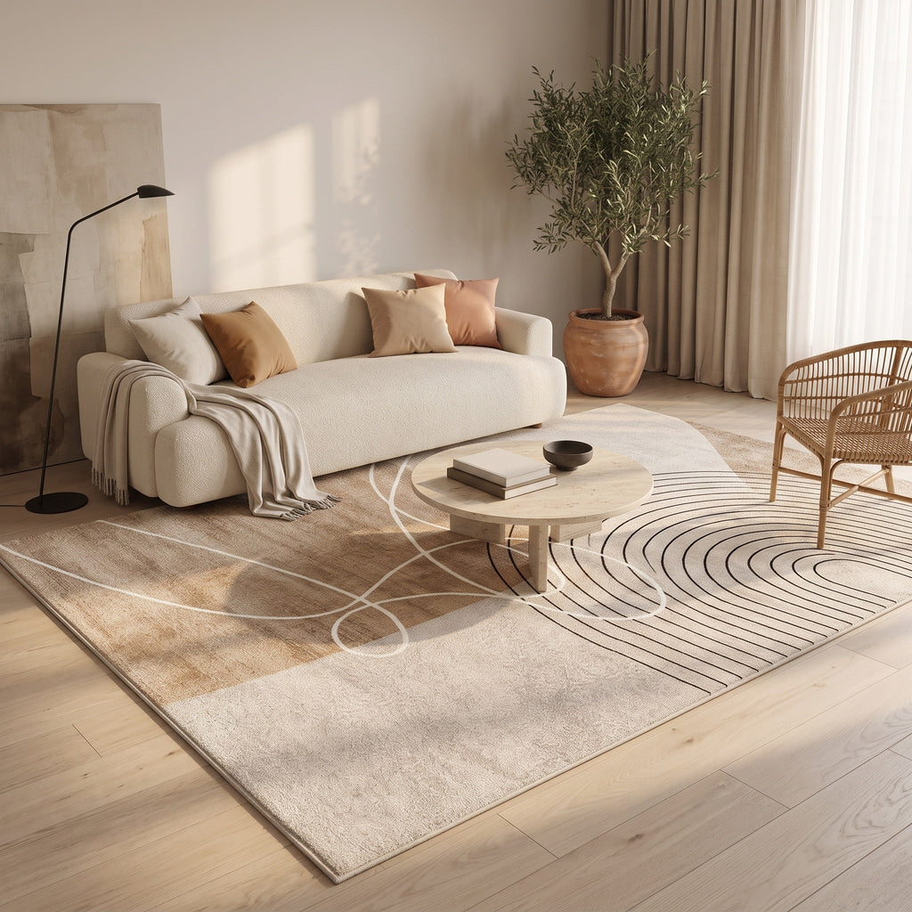 Tapis Salon Shaggy Brune