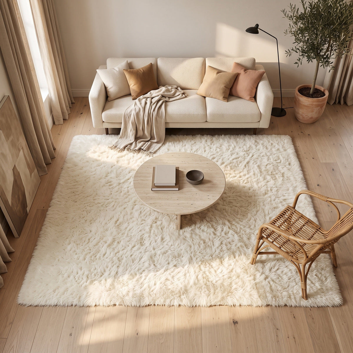 Tapis Salon Shaggy Césaire