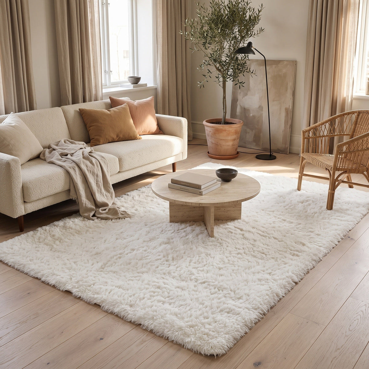 Tapis Salon Shaggy Ginette