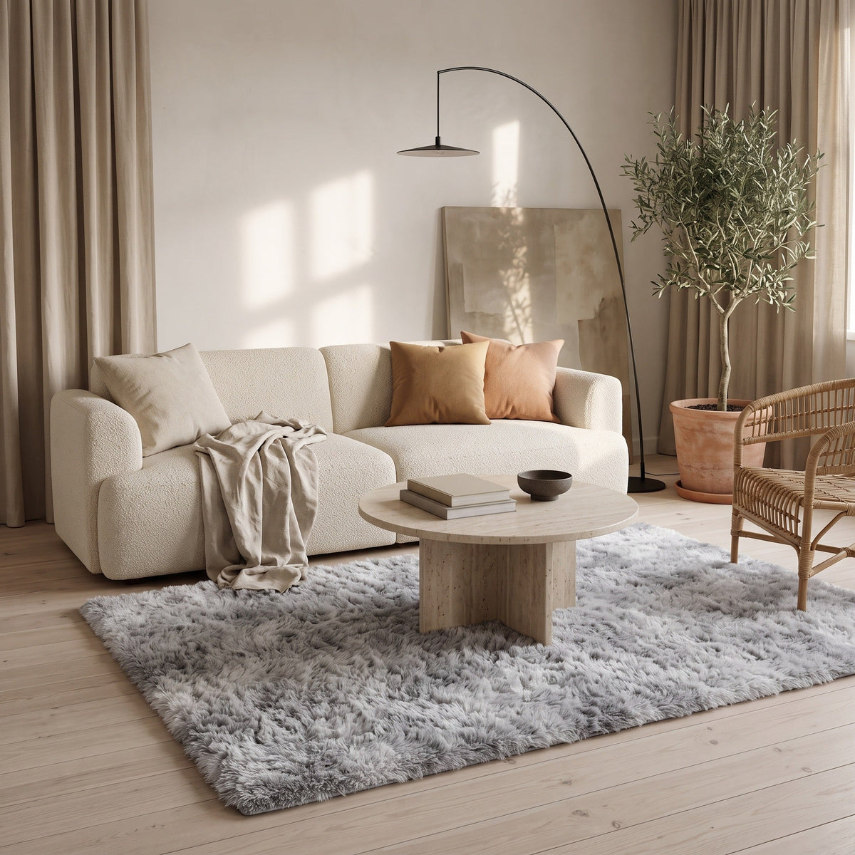Tapis Salon Shaggy Gustave