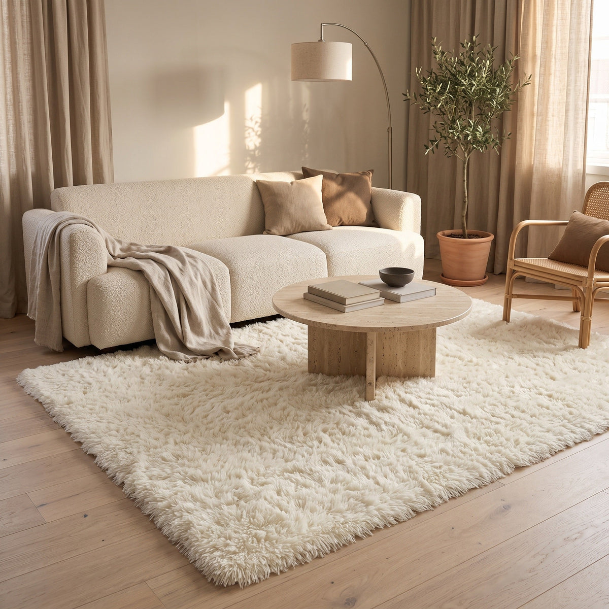 Tapis Salon Shaggy Léonie