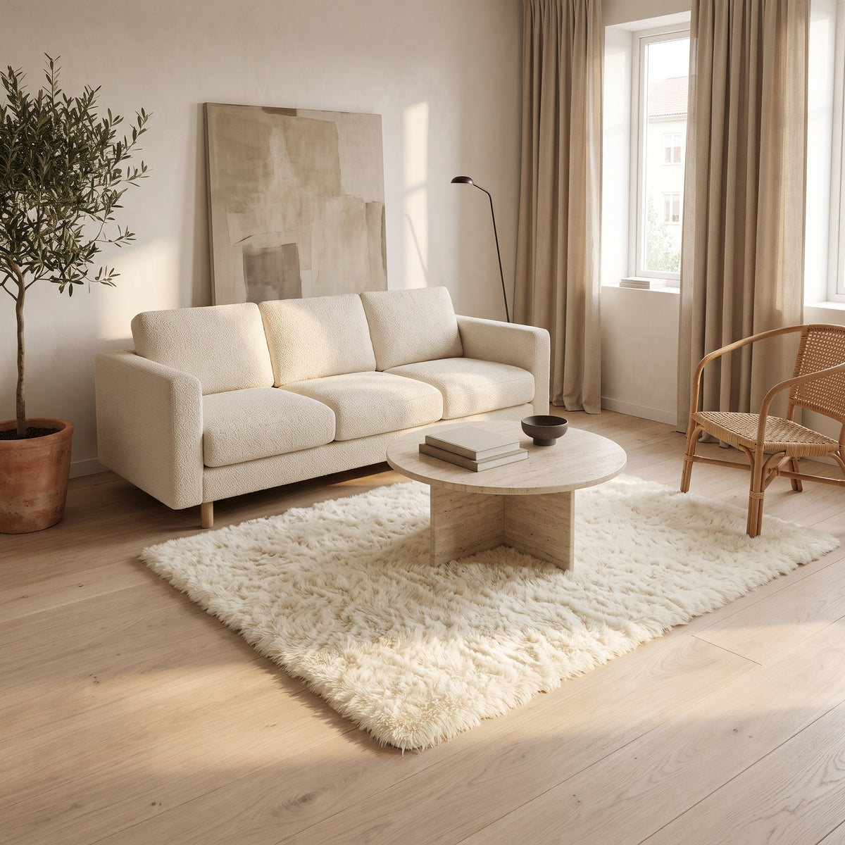 Tapis Salon Shaggy Léontine