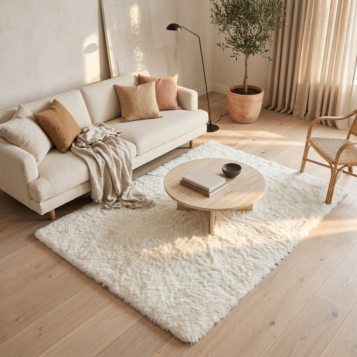 Tapis Salon Shaggy Léontine